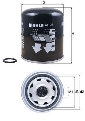 Фільтр осушувача повітря MAHLE AL26 - zapix