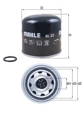 Фільтр осушувача повітря MAHLE AL22 - zapix