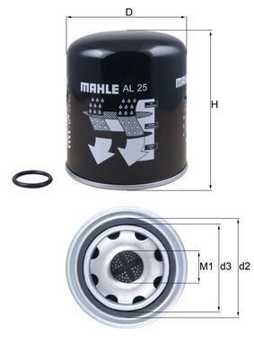 Фільтр осушувача повітря MAHLE AL25 - zapix