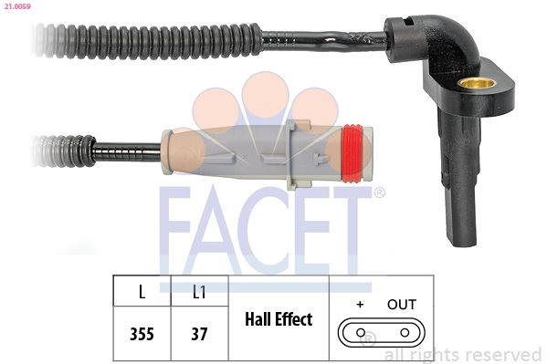 Датчик ABS FACET 210059 - zapix