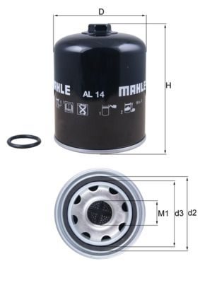 Фільтр осушувача повітря MAHLE AL14 - zapix