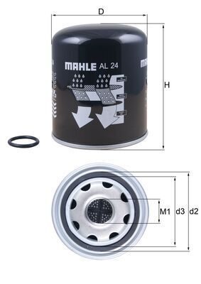 Фільтр осушувача повітря MAHLE AL24 - zapix