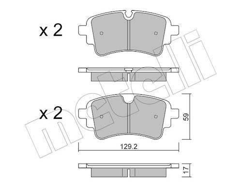 Гальмівні колодки дискові METELLI 2211291 - zapix