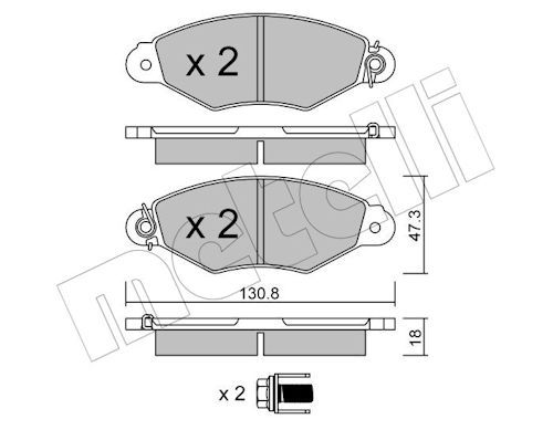 Гальмівні колодки дискові METELLI 2202530 - zapix