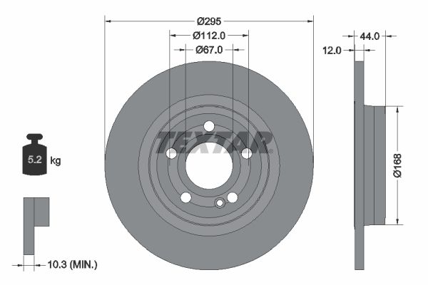 Гальмівний диск TEXTAR 92323203 - zapix