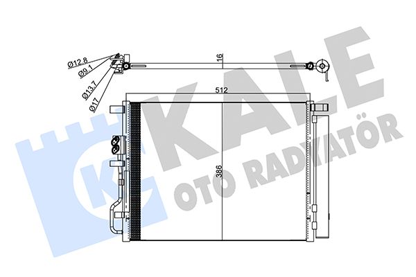 Радіатор кондиціонера KALE OTO RADYATÖR 357785 - zapix