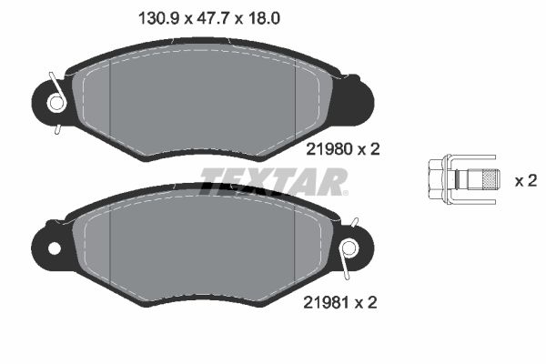 Гальмівні колодки дискові TEXTAR 2198004 - zapix