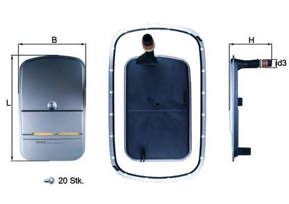 Фільтр АКПП MAHLE HX159KIT - zapix