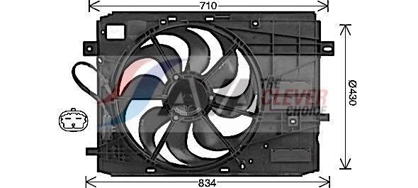 Вентилятор системи охолодження AVA QUALITY COOLING PE7561 - zapix