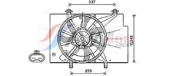 Вентилятор системи охолодження AVA QUALITY COOLING FD7582 - zapix