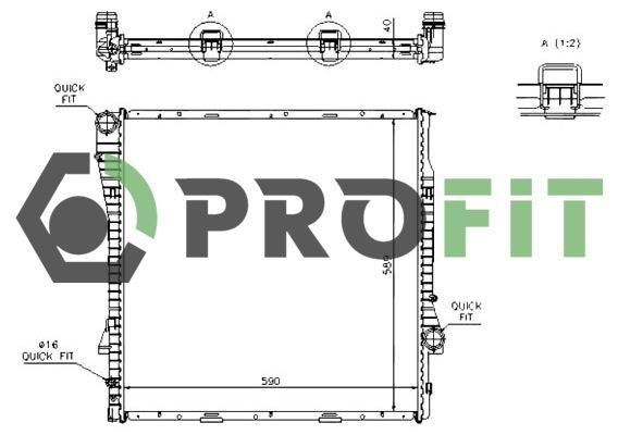 Радіатор охолодження двигуна PROFIT 17400066 - zapix