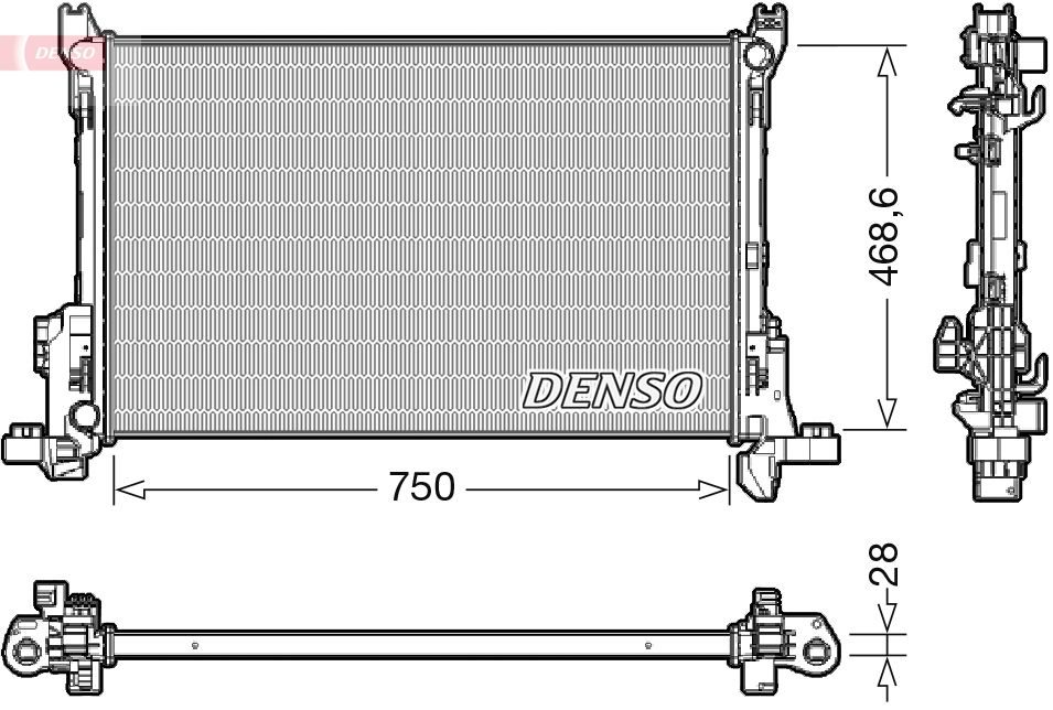 Радіатор охолодження двигуна DENSO DRM09174
