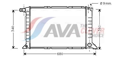 Радіатор охолодження двигуна AVA QUALITY COOLING FD2261 - zapix