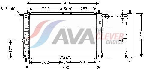 Радіатор охолодження двигуна AVA QUALITY COOLING DWA2014 - zapix