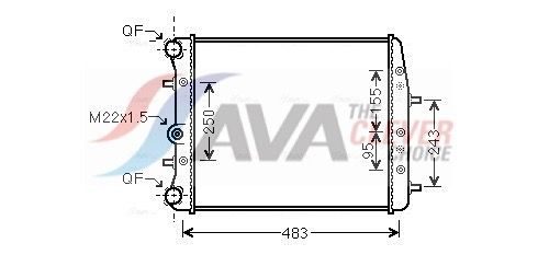 Радіатор охолодження двигуна AVA QUALITY COOLING SAA2005 - zapix
