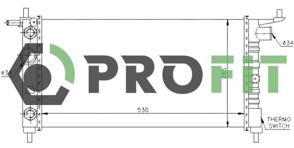 Радіатор охолодження двигуна PROFIT 17400383 - zapix