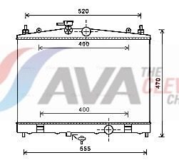Радіатор охолодження двигуна AVA QUALITY COOLING DN2338 - zapix