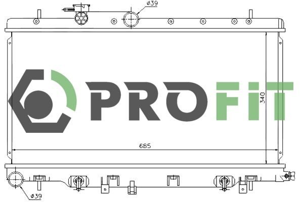 Радіатор охолодження двигуна PROFIT 17400350 - zapix