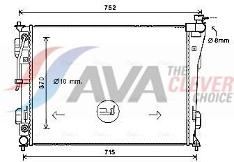 Радіатор охолодження двигуна AVA QUALITY COOLING HY2423 - zapix