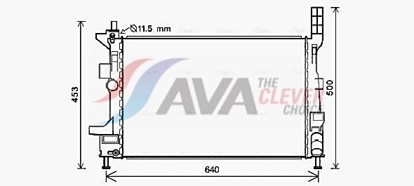 Радіатор охолодження двигуна AVA QUALITY COOLING FD2578 - zapix