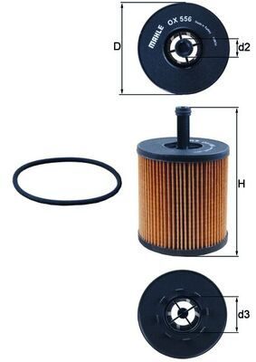 Оливний фільтр MAHLE OX556D - zapix