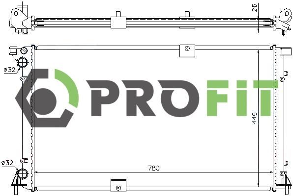 Радіатор охолодження двигуна PROFIT 17400184 - zapix