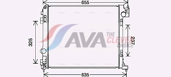 Радіатор охолодження двигуна AVA QUALITY COOLING DN2444 - zapix