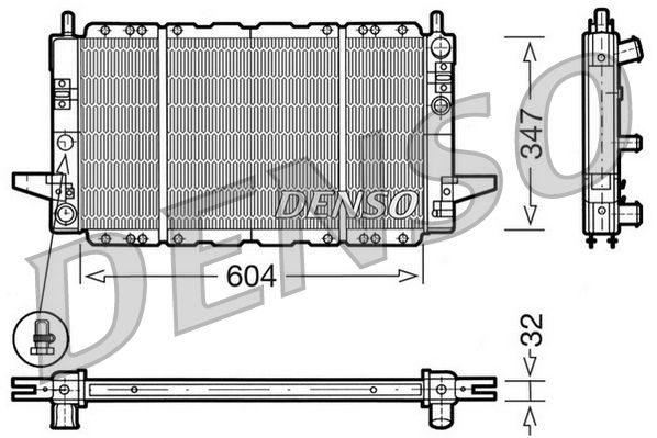 Радіатор охолодження двигуна DENSO DRM10086 - zapix