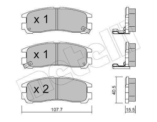 Гальмівні колодки дискові METELLI 2203980 - zapix