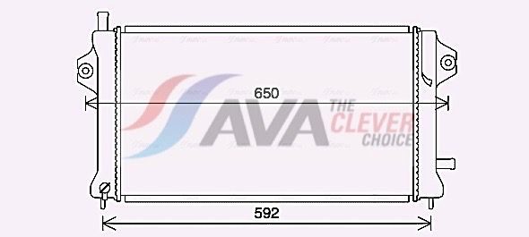 Радіатор охолодження двигуна AVA QUALITY COOLING MT2270 - zapix