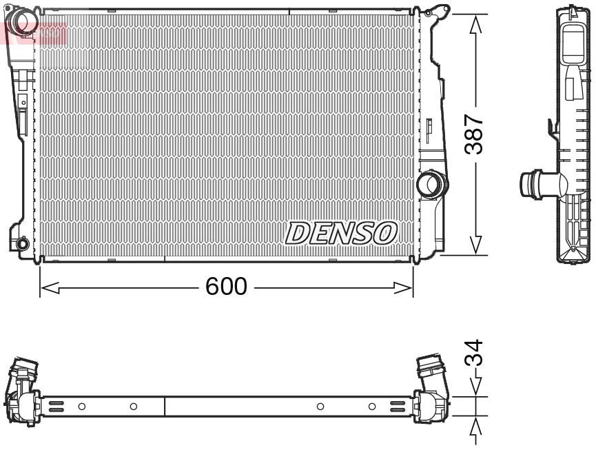 Радіатор охолодження двигуна DENSO DRM05006 - zapix