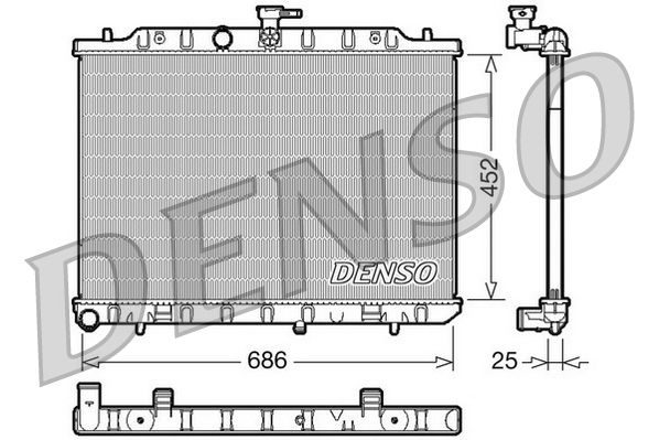 Радіатор охолодження двигуна DENSO DRM46007 - zapix