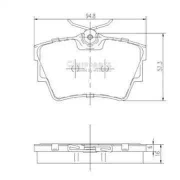 Гальмівні колодки дискові NIPPARTS J3611047 - zapix