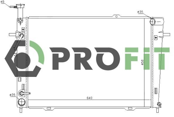 Радіатор охолодження двигуна PROFIT 17400142 - zapix