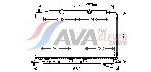 Радіатор охолодження двигуна AVA QUALITY COOLING HY2188 - zapix