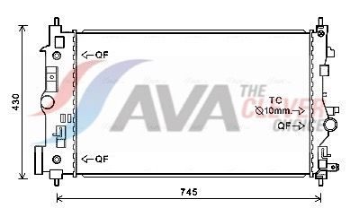 Радіатор охолодження двигуна AVA QUALITY COOLING OL2546 - zapix