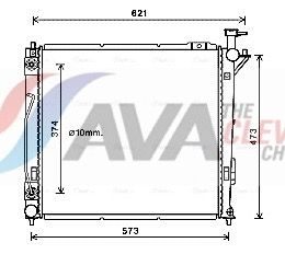 Радіатор охолодження двигуна AVA QUALITY COOLING HY2339 - zapix