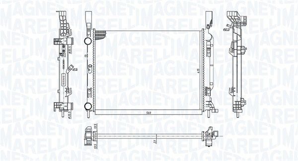 Радіатор охолодження двигуна MAGNETI MARELLI 350213142600 - zapix