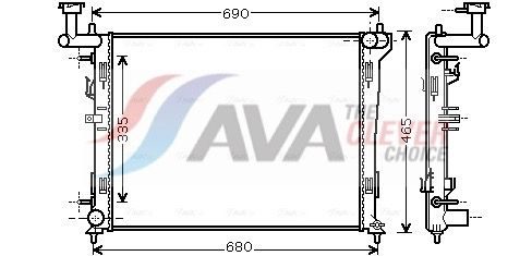 Радіатор охолодження двигуна AVA QUALITY COOLING HYA2180 - zapix