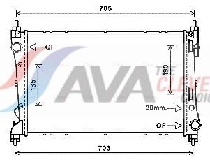 Радіатор охолодження двигуна AVA QUALITY COOLING FTA2449 - zapix