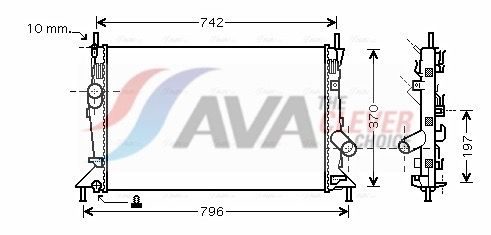 Радіатор охолодження двигуна AVA QUALITY COOLING FDA2370 - zapix