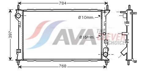 Радіатор охолодження двигуна AVA QUALITY COOLING FDA2411 - zapix
