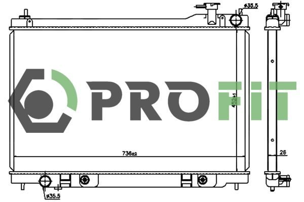 Радіатор охолодження двигуна PROFIT 17400260 - zapix