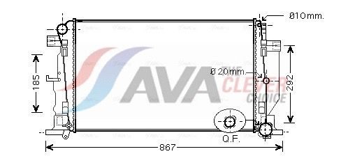 Радіатор охолодження двигуна AVA QUALITY COOLING MS2444 - zapix