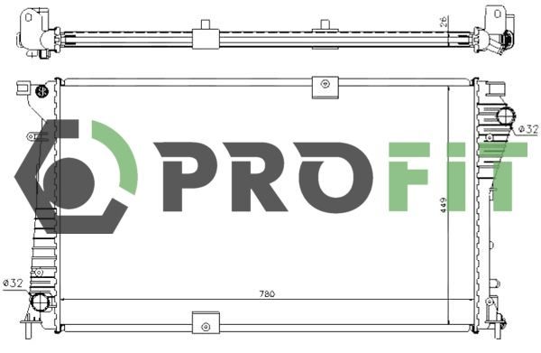 Радіатор охолодження двигуна PROFIT 17400171 - zapix