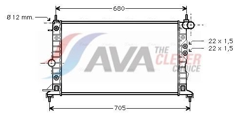 Радіатор охолодження двигуна AVA QUALITY COOLING OLA2220 - zapix