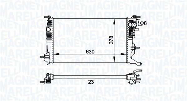 Радіатор охолодження двигуна MAGNETI MARELLI 350213158300 - zapix