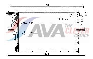 Радіатор охолодження двигуна AVA QUALITY COOLING IV2126 - zapix