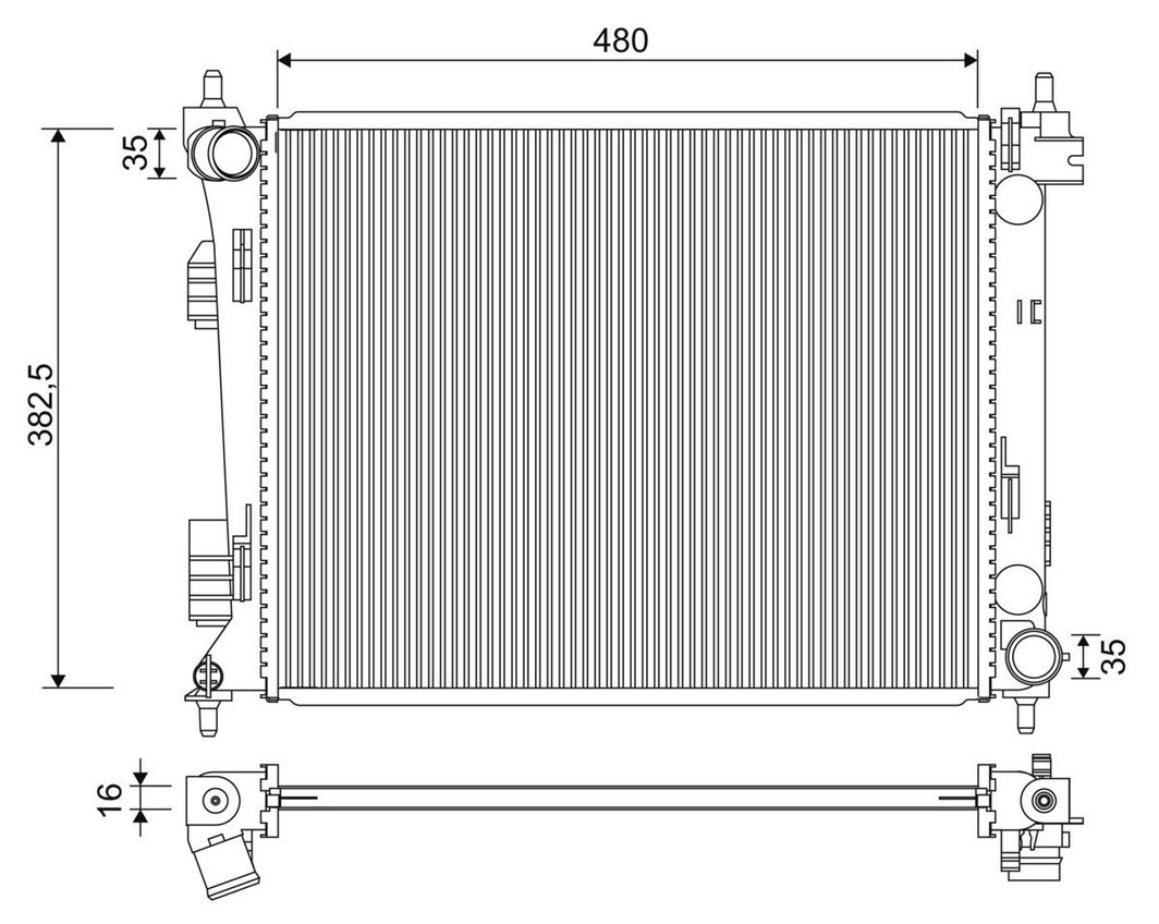 Радіатор охолодження двигуна VALEO 701347 - zapix