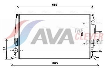 Радіатор охолодження двигуна AVA QUALITY COOLING DAA2005 - zapix